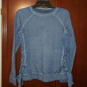 NWOT A.N.A. Denim Blue Long-sleeve Sweatshirt